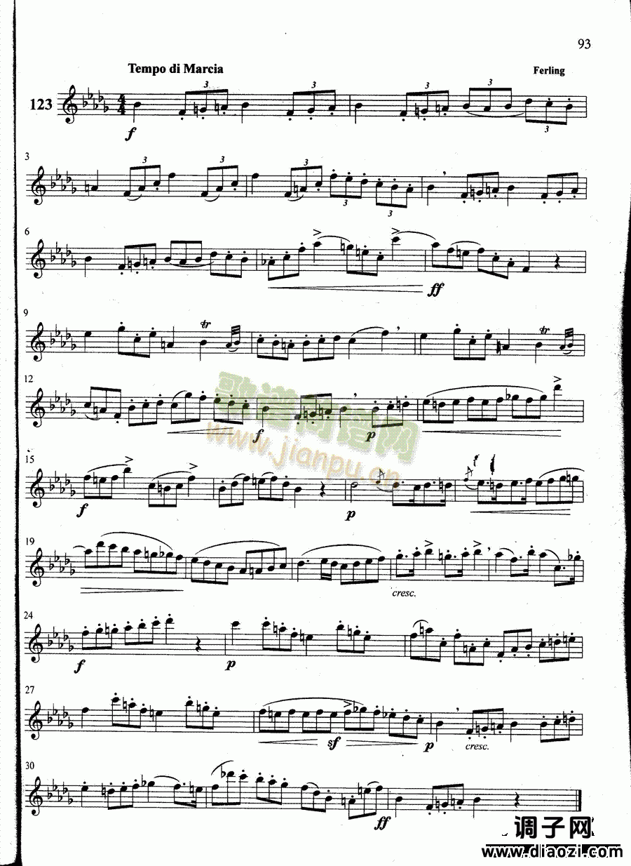 萨克斯管练习曲第100—093页