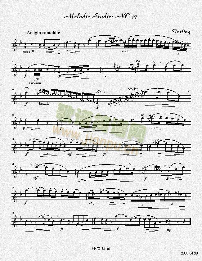 四十八首旋律练习曲之十七