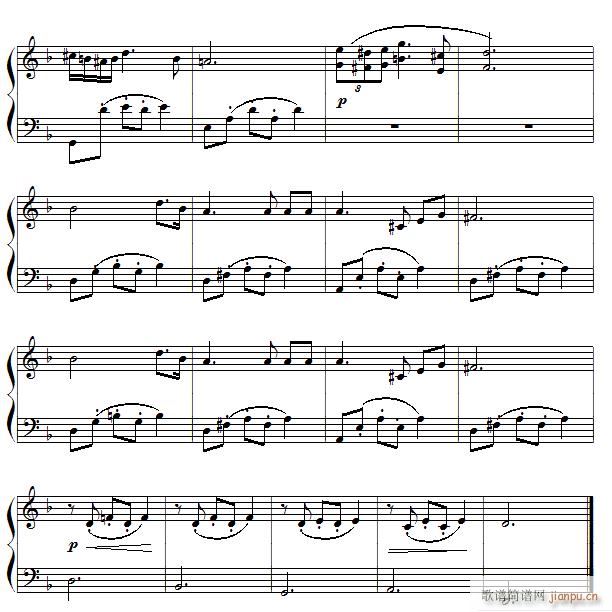 （奥）舒伯特 小夜曲（名曲简易版）