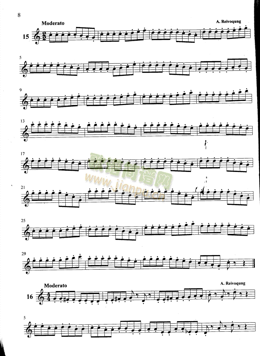 萨克斯管练习曲第100—008页