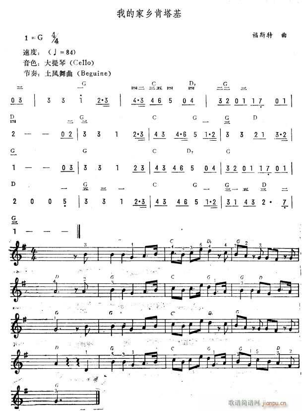 我的家乡肯塔基（简 ）