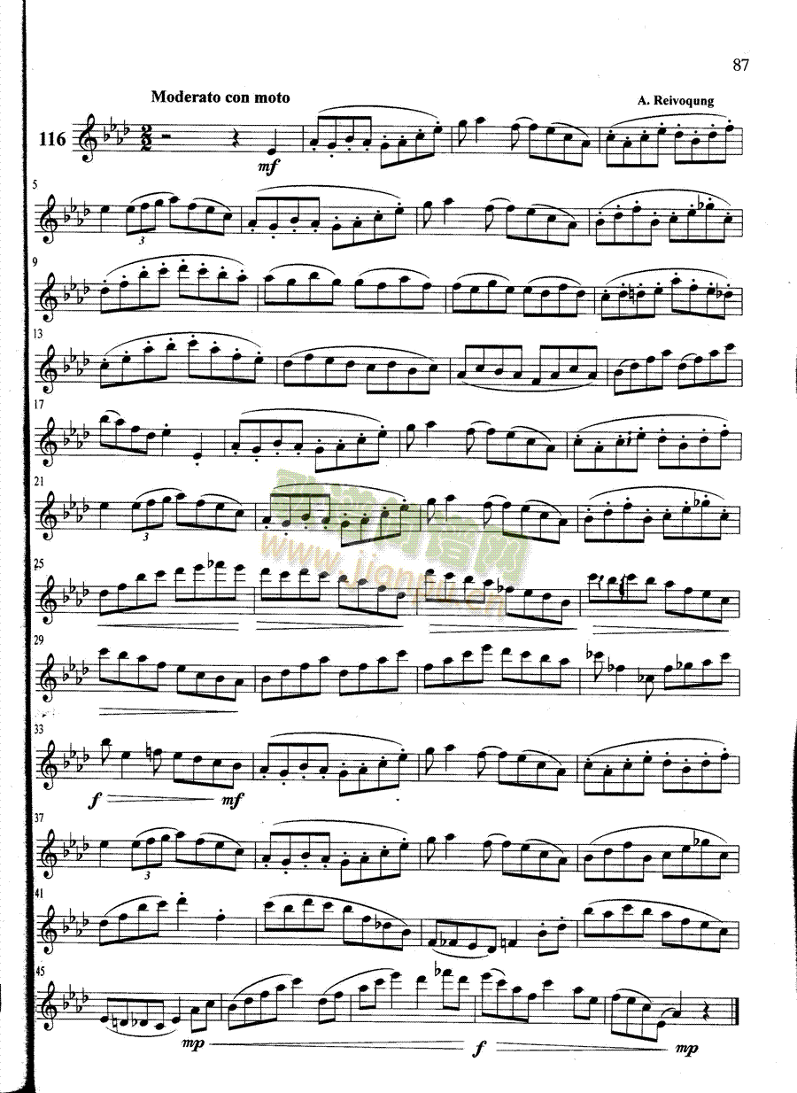 萨克斯管练习曲第100—087页