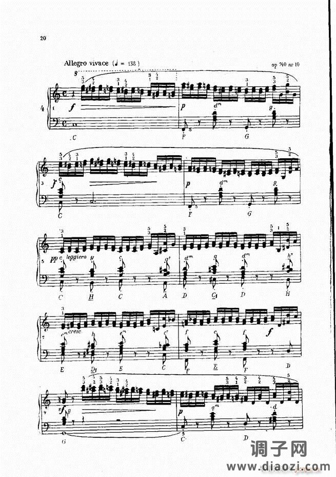 车尔尼手风琴练习曲集 Ⅳ