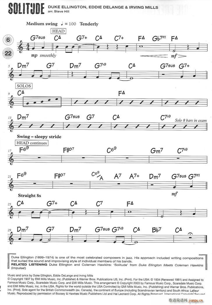 15首（次中音)爵士练习）