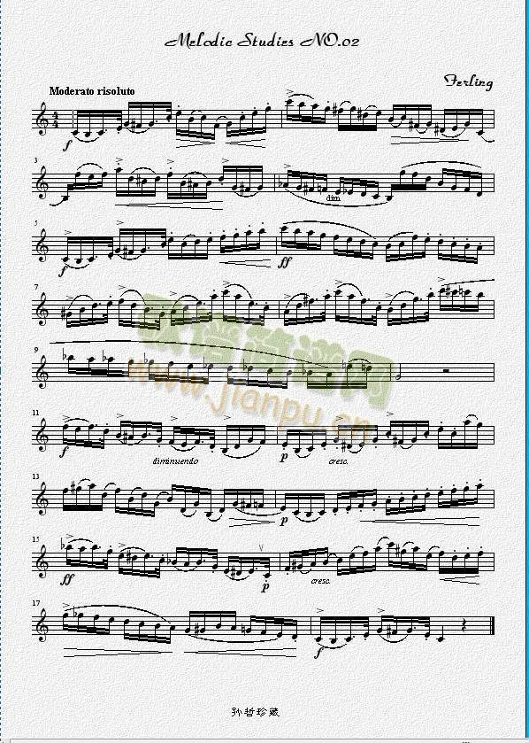 四十八首旋律练习曲之二