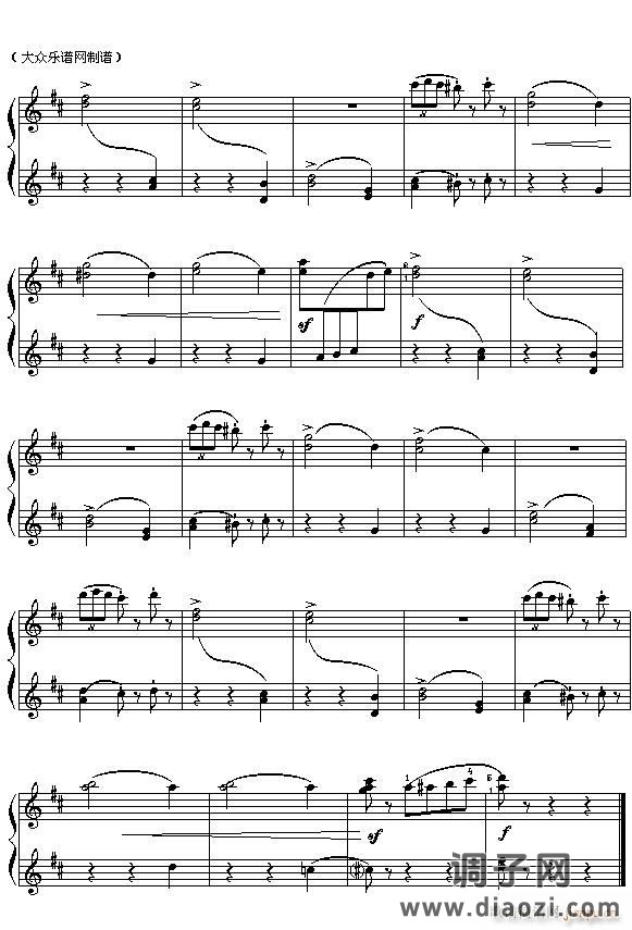 (俄)柴可夫斯基芭蕾舞剧《胡桃夹子》选曲 花之圆舞曲（四手联弹之一）